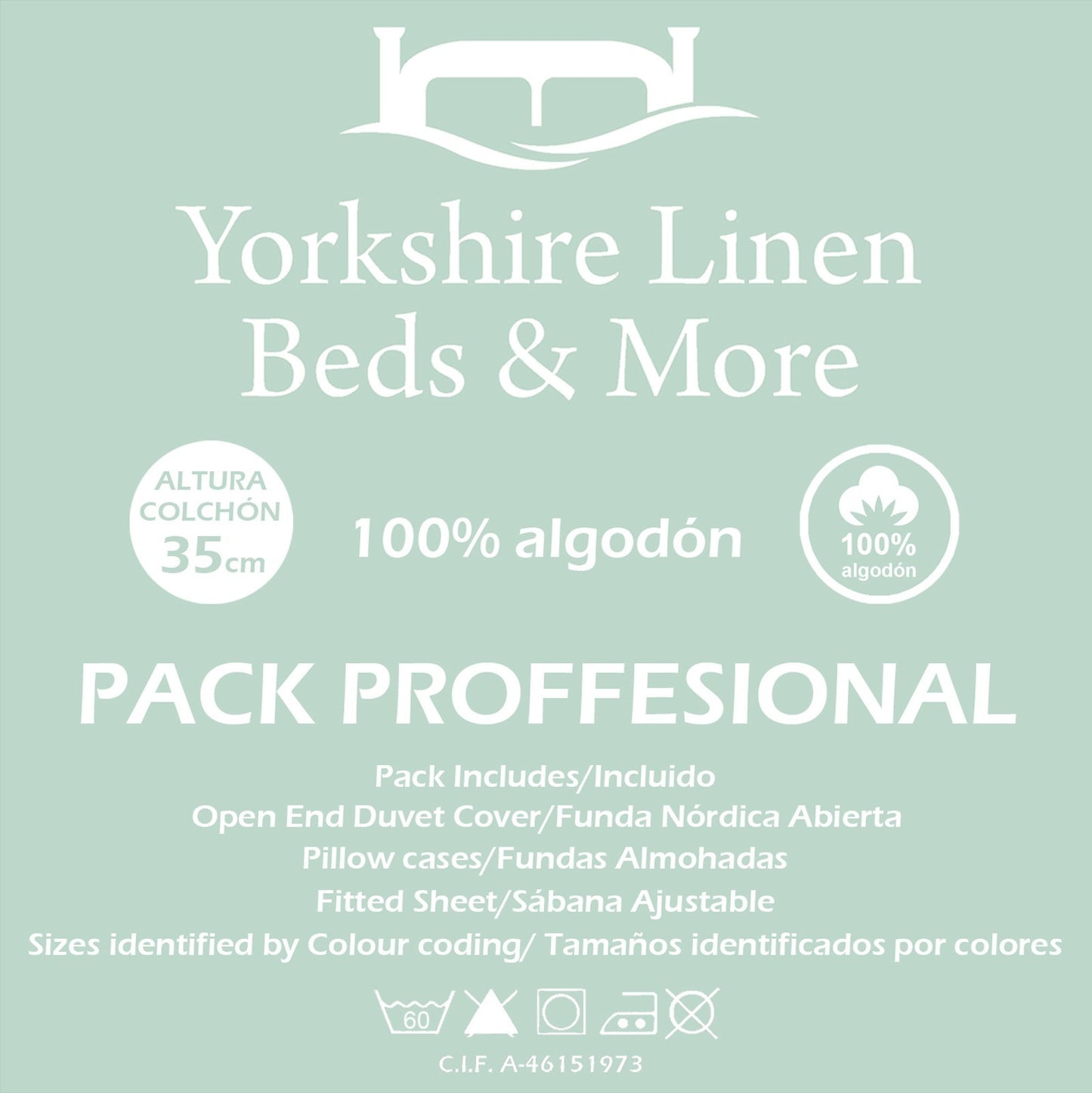 Pack Professional Bedding Sets, 100% Cotton