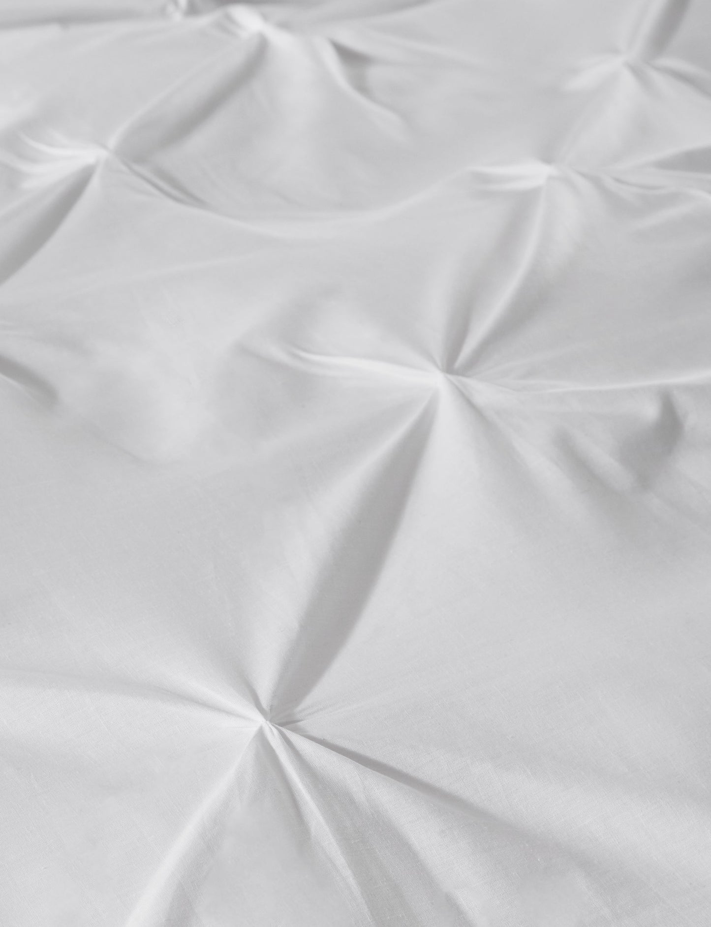 Laura Ruched Easy Care Duvet Set, White