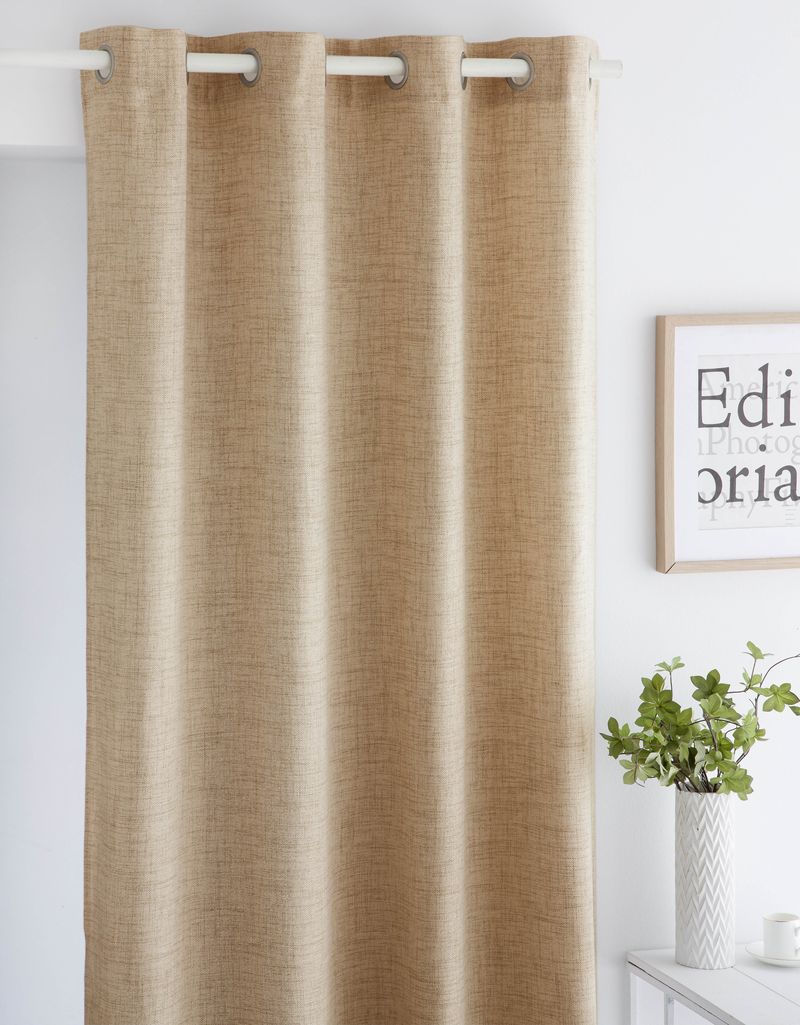 Layla Linen Style Eyelet Voile Panels- B