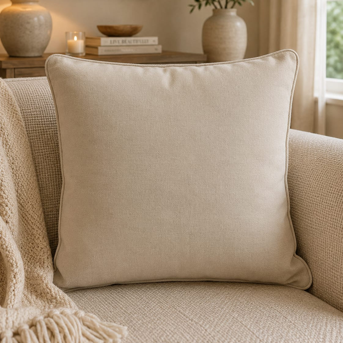 Linen Jungle Cushion, Spice