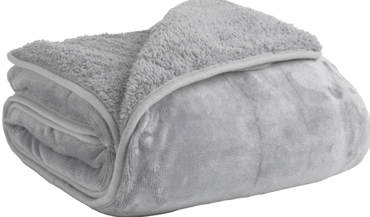 Value Supersoft Sherpa Fleece - Silver