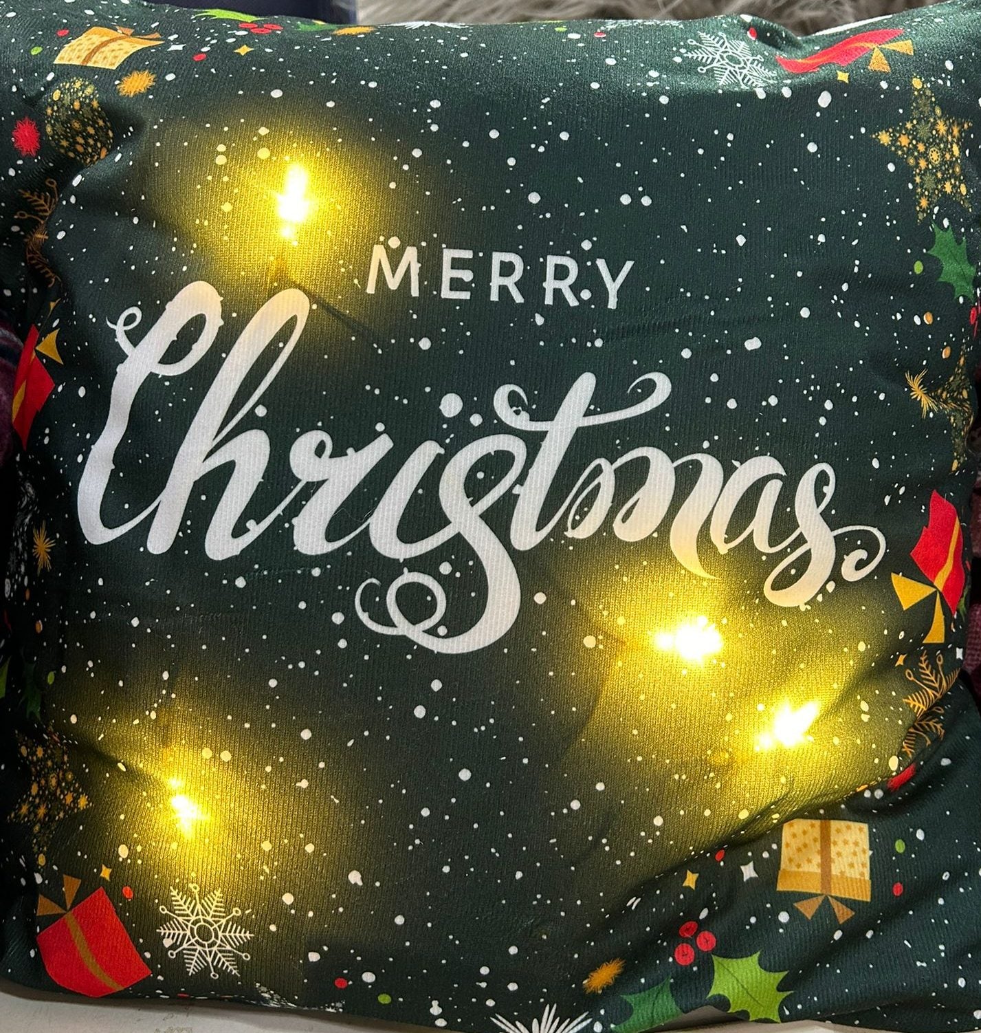 Festive LED Christmas Cushion Range, Gnomemas SPECIAL OFFER !