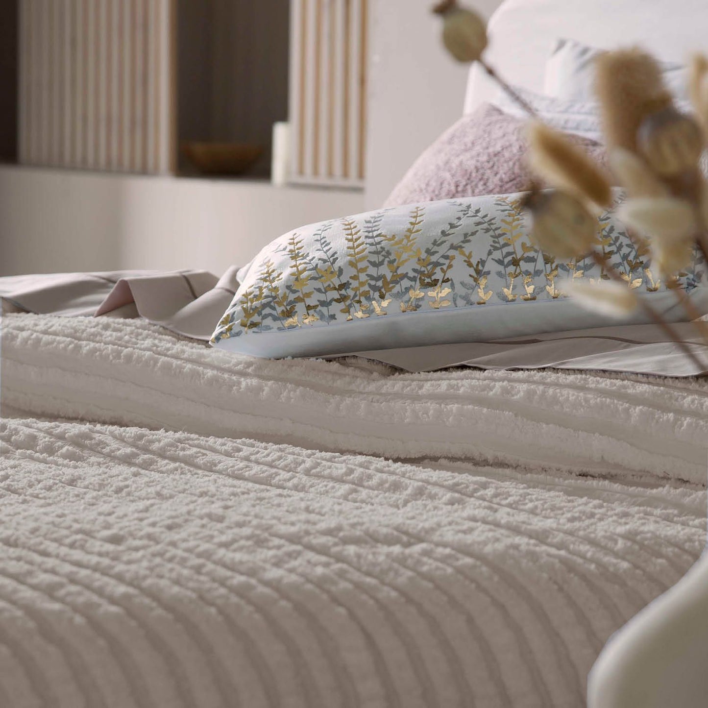 Mary Tufted Bedspreads,King , Super King & Emperor Beige SALE