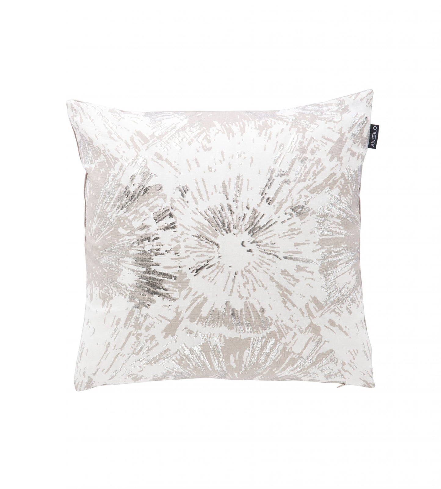 Metallic Flower Luxury Cushion, Silver