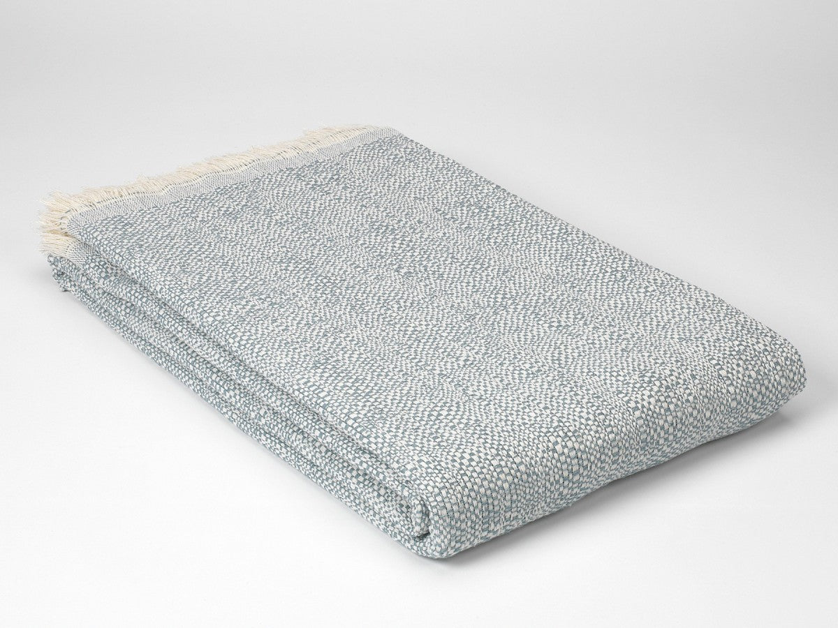 Attica Cotton Multi Use Throw, Duck Egg Blue
