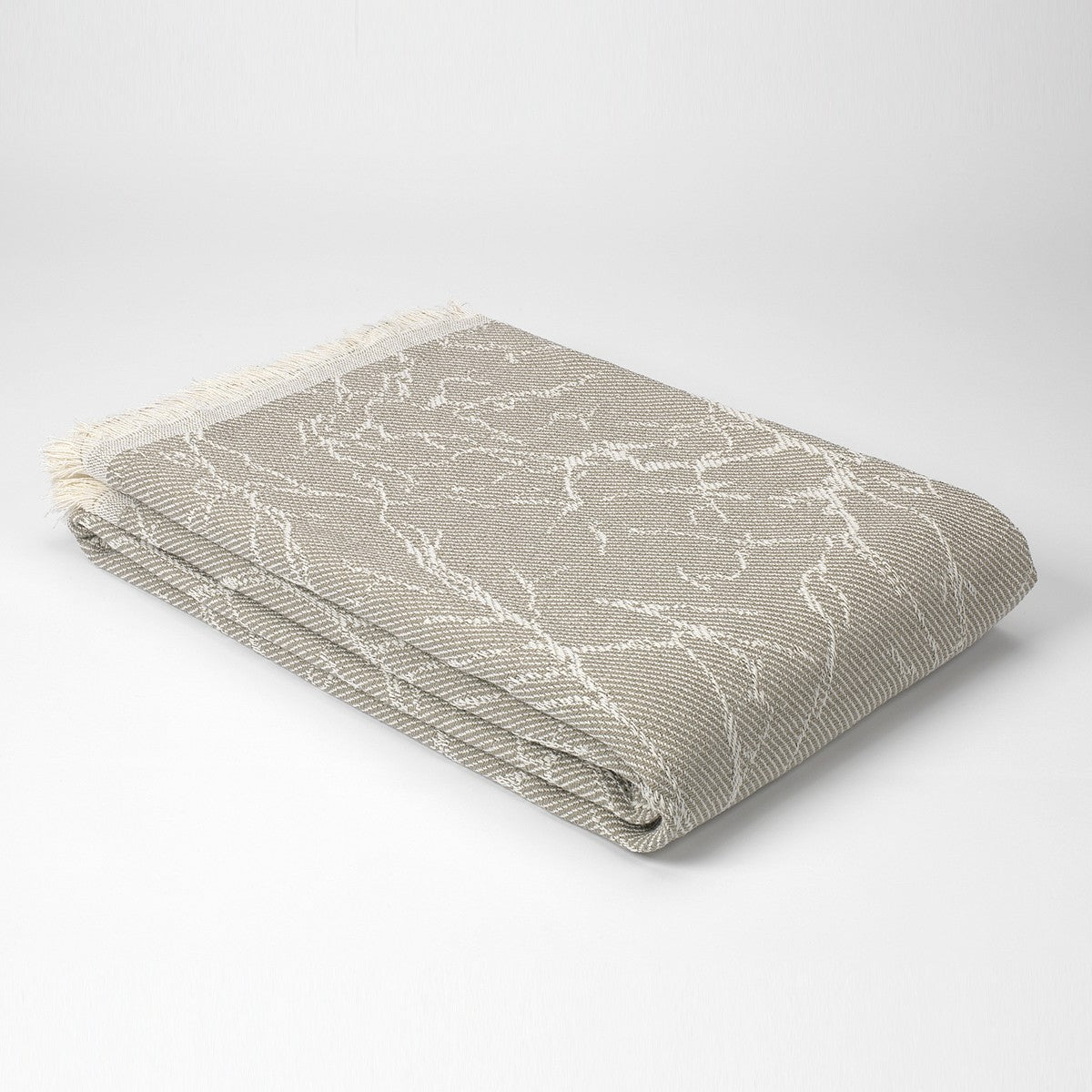 Carrera 100 % Recycled Cotton Throws, Beige FLASH SALE