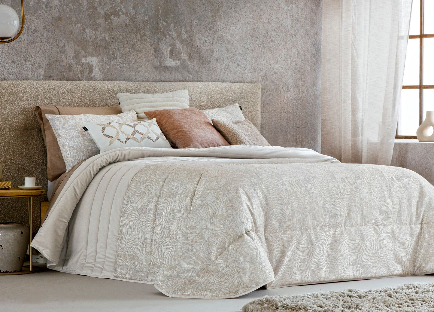 Nadai Luxury Bedspread, Ivory King Size Only