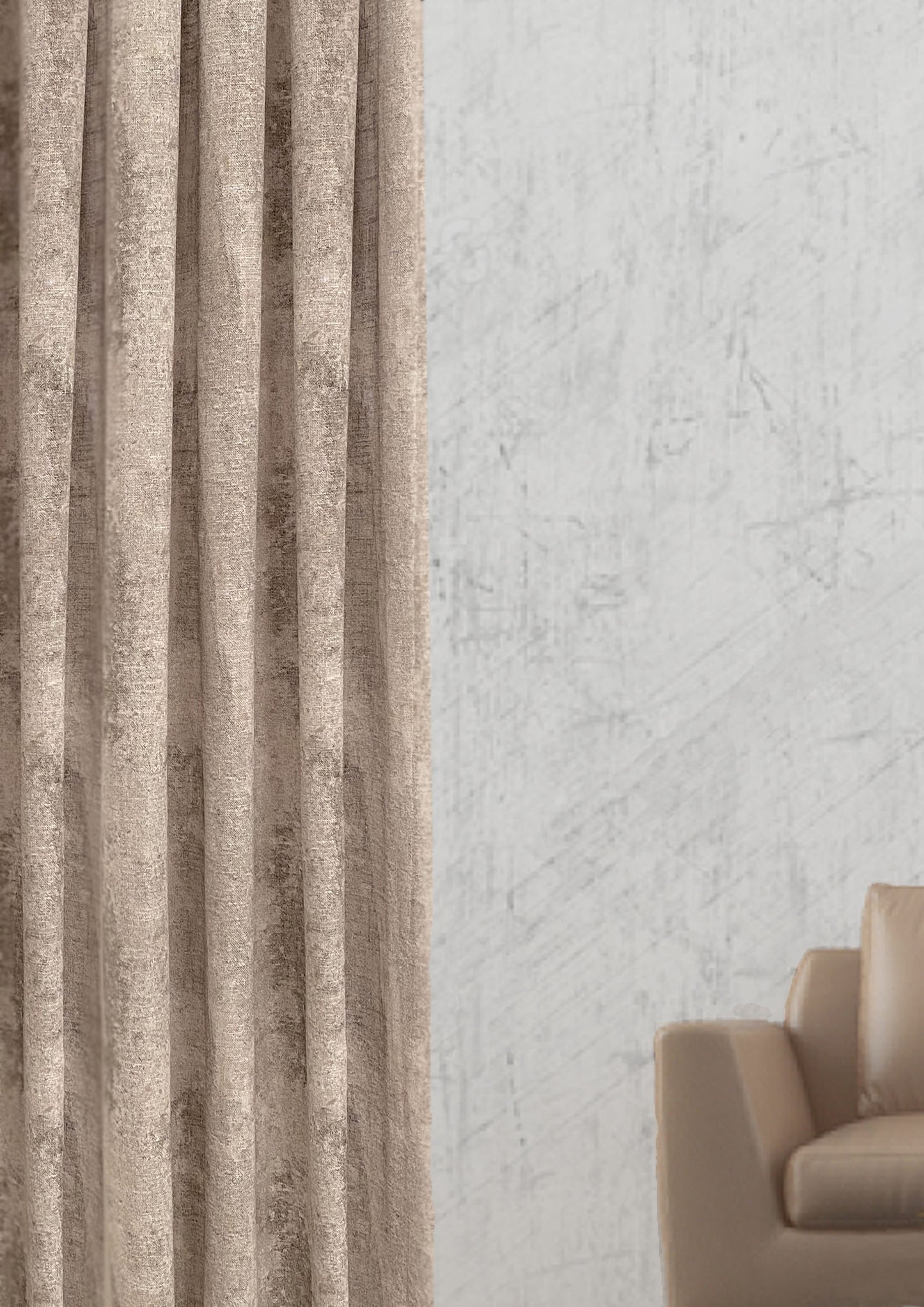Nora Heavyweight Voile Ring Top or Pencil Pleat, Beige
