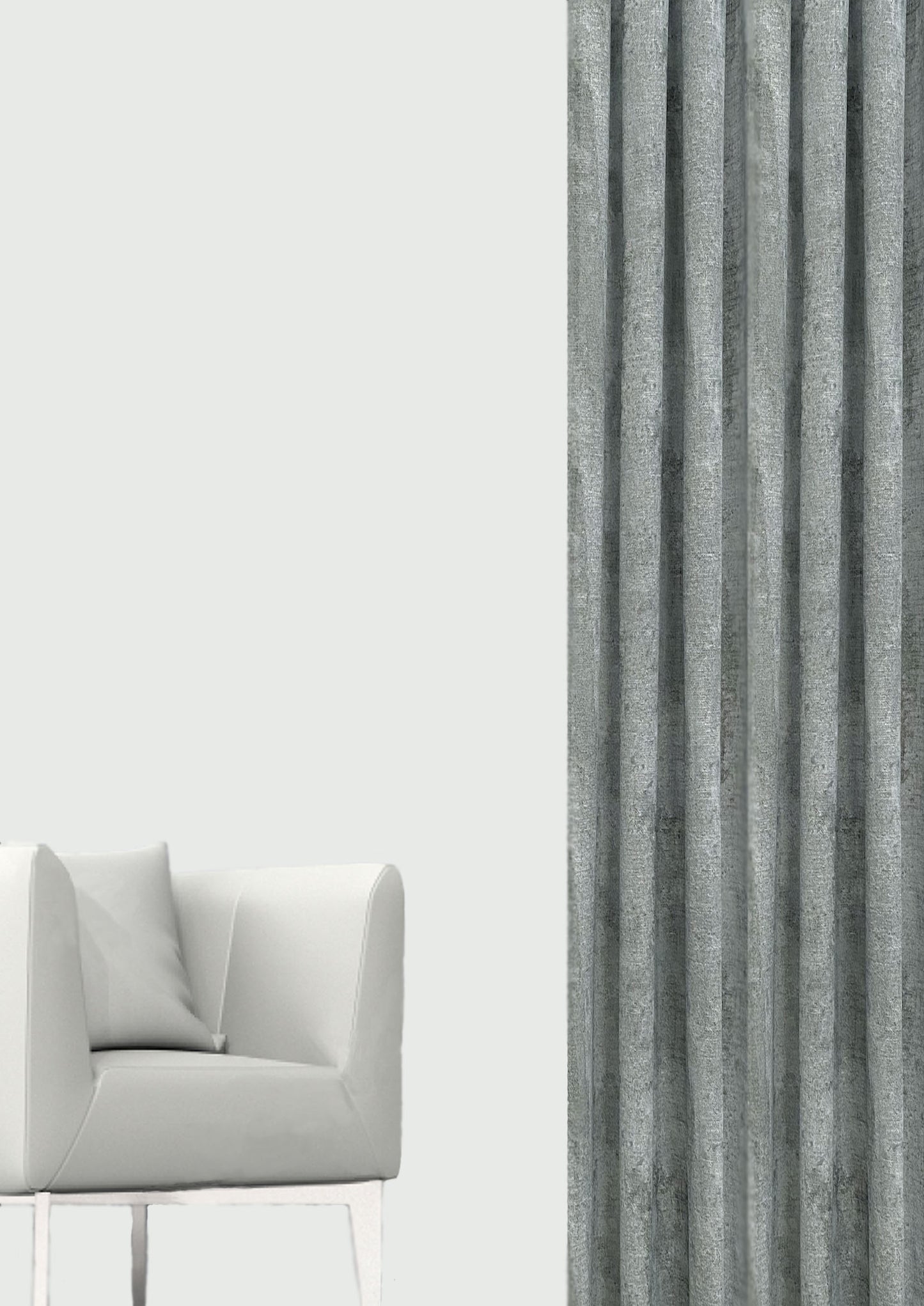 Nora Heavyweight Voile Ring Top or Pencil Pleat, Blue