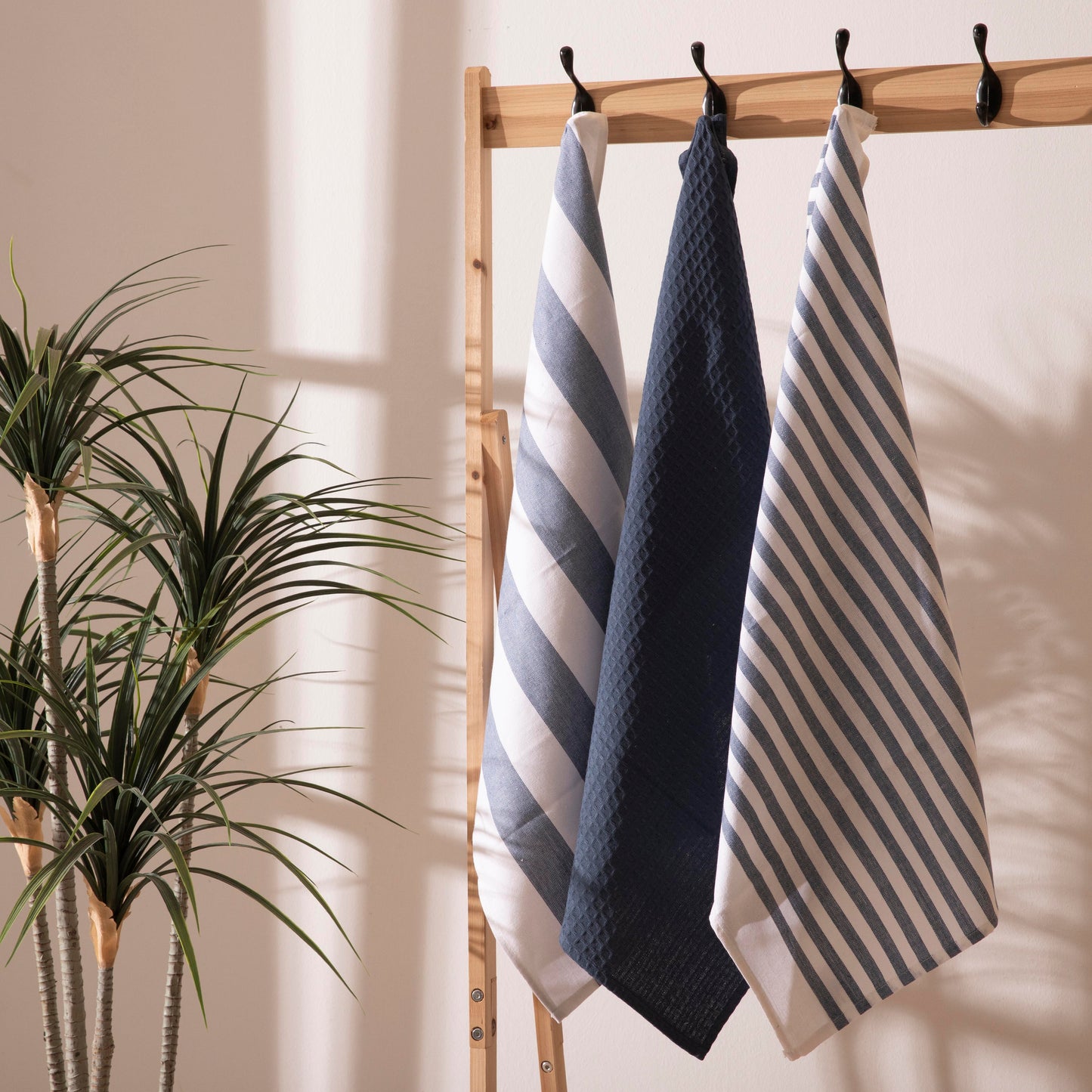 Lines 3 Pack Cotton Tea towels- Various Colours