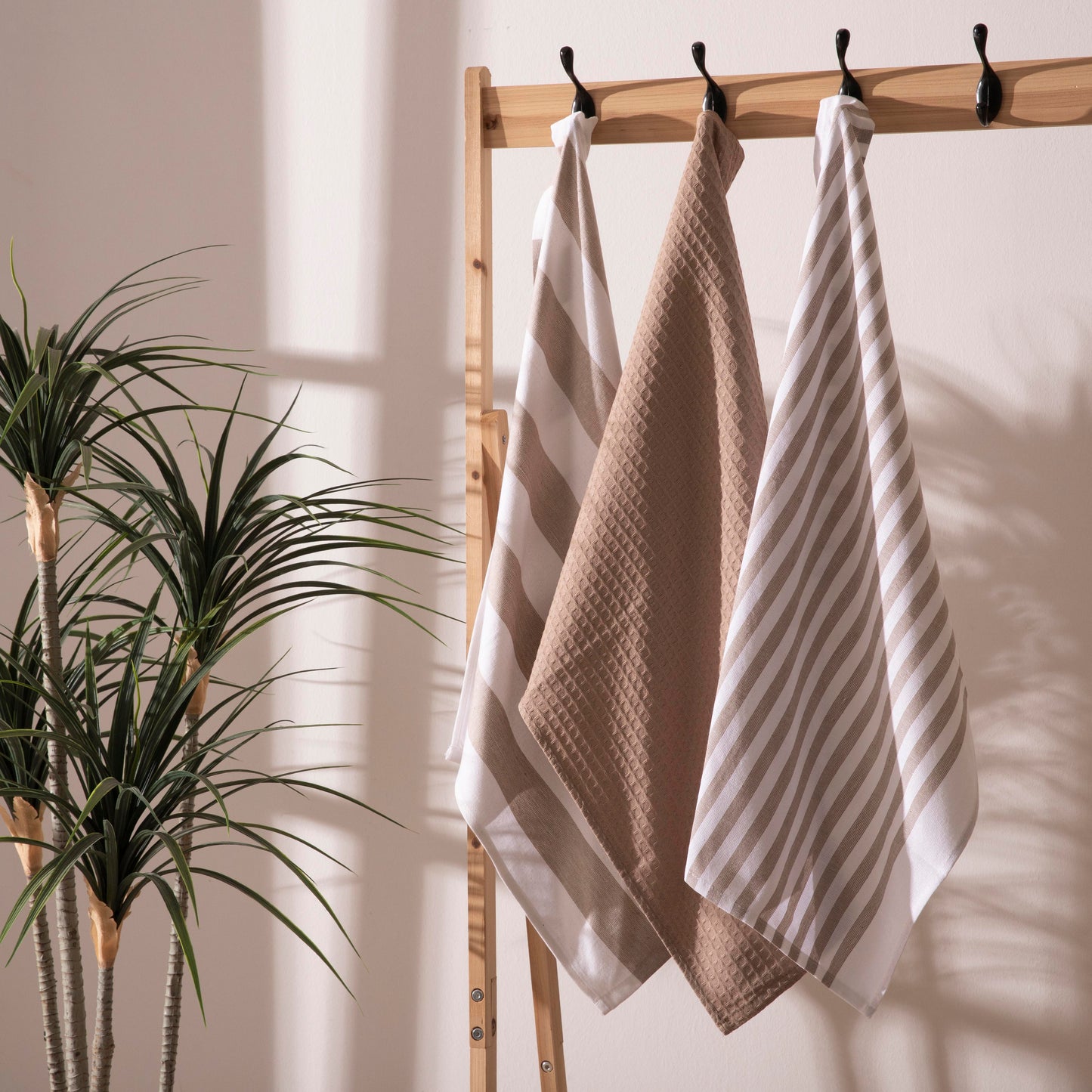 Lines 3 Pack Cotton Tea towels- Various Colours