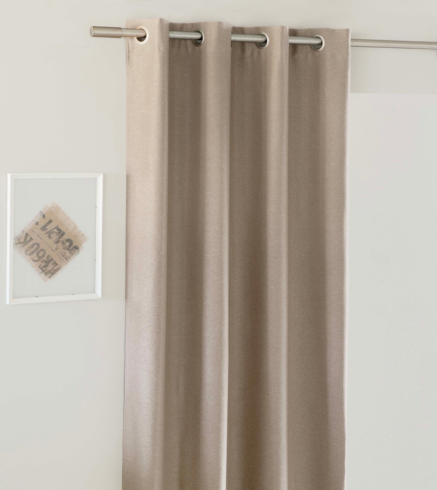 Rocio Dim Out Eyelet Curtain Panels, Beige