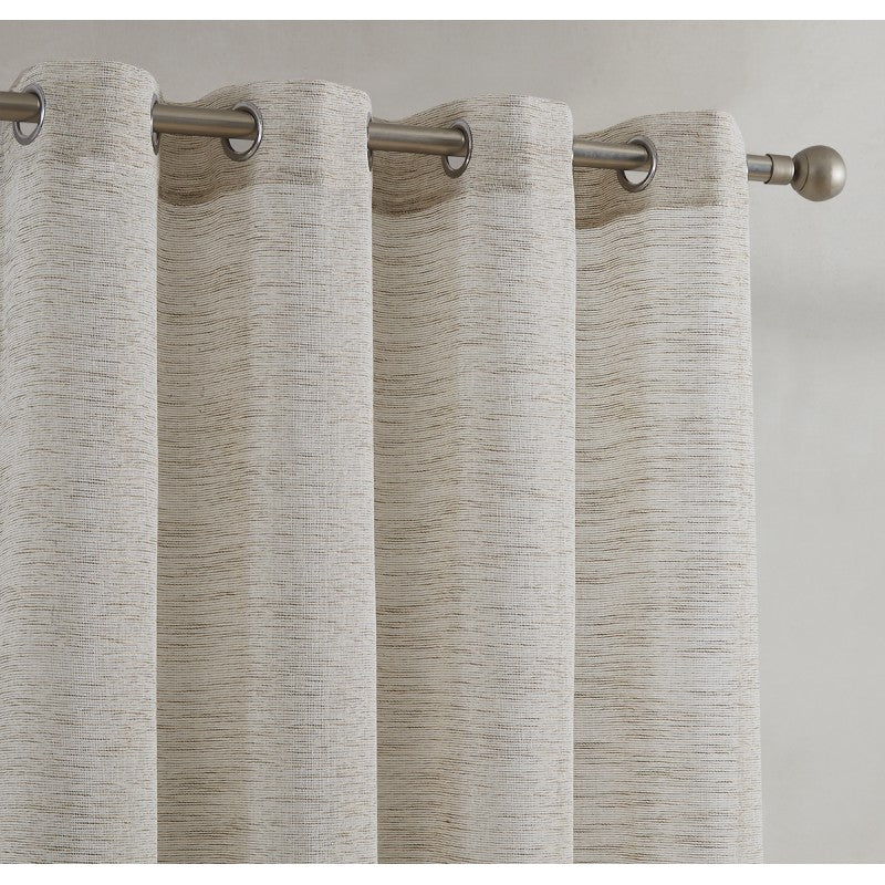 Rustic Ring Top Voile - Beige, from the Natural Living Collection