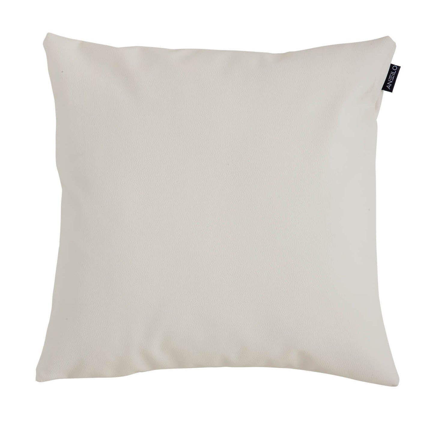 Faux Leather Cushions, White SALE