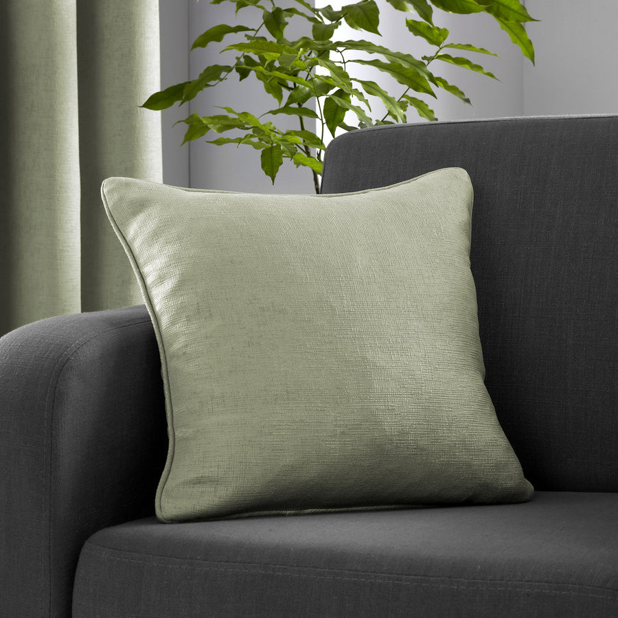 Stratus Faux Silk Cushions, Green