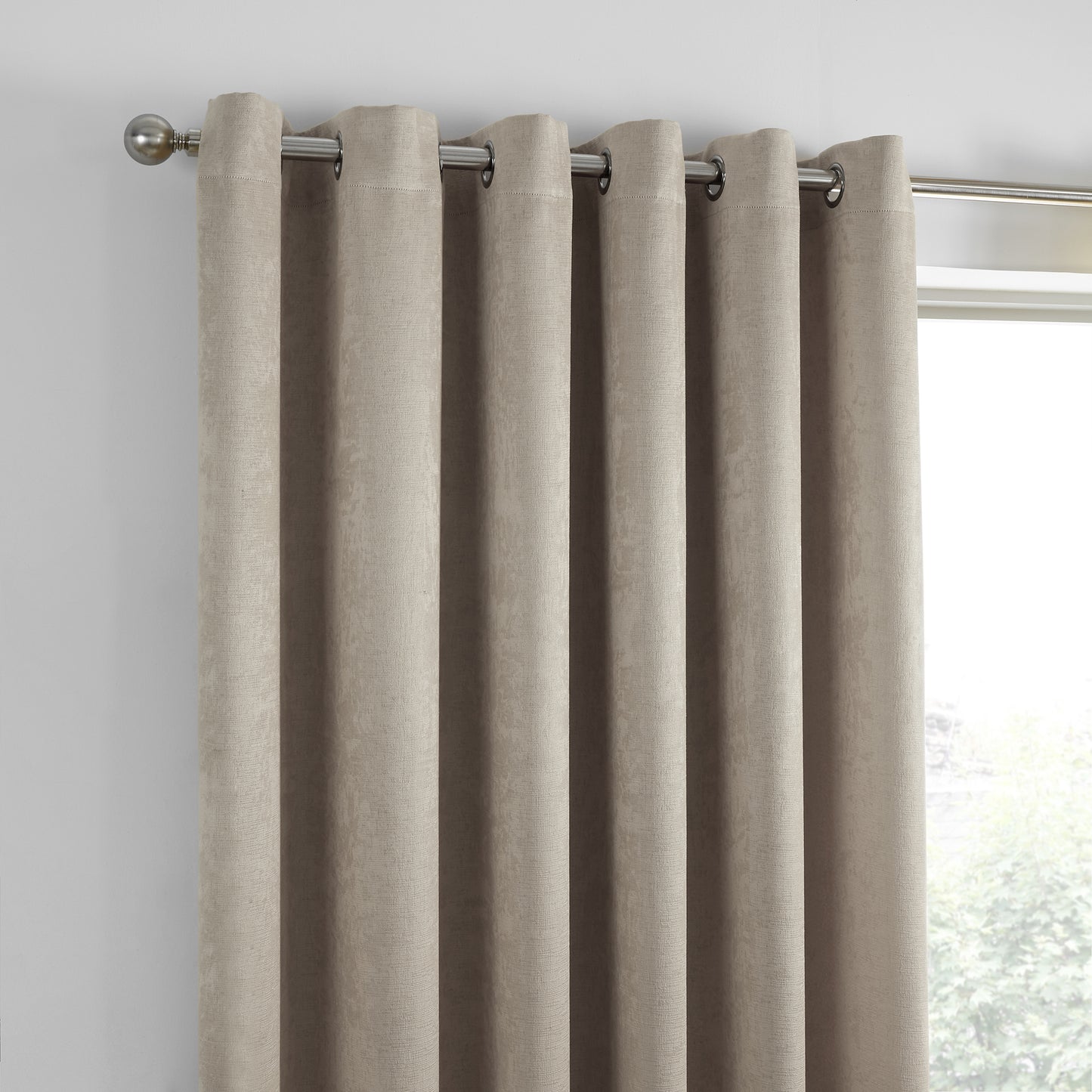 Stratus Ring Top Dim Out Curtains, Natural