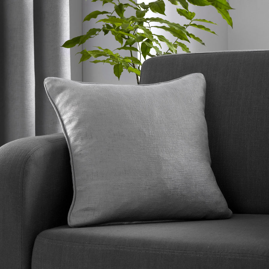 Stratus Faux Silk Cushions Silver