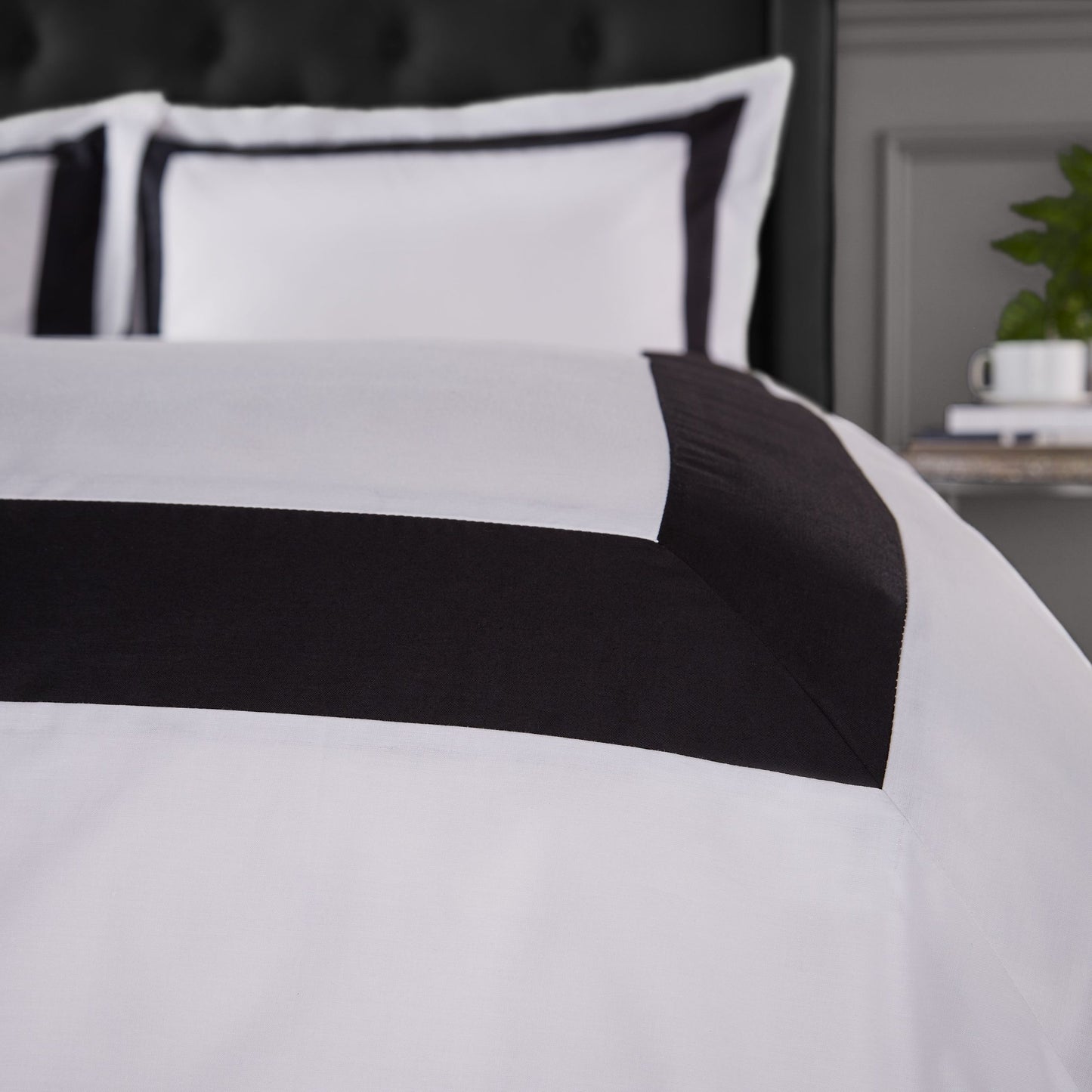 Tailored 100% Cotton Duvet Set - Black Detail . New Lower Price !