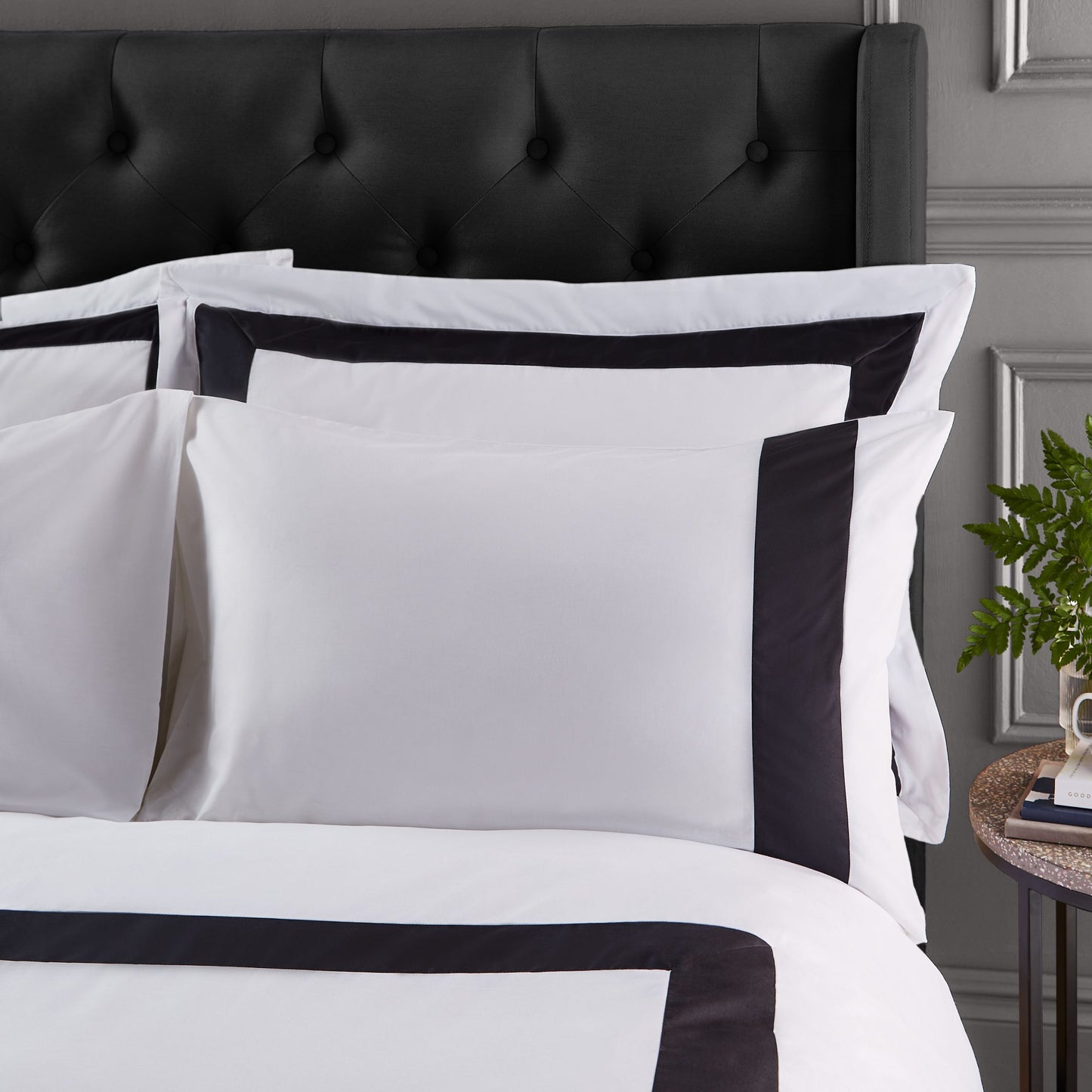 Tailored 100% Cotton Duvet Set - Black Detail . New Lower Price !