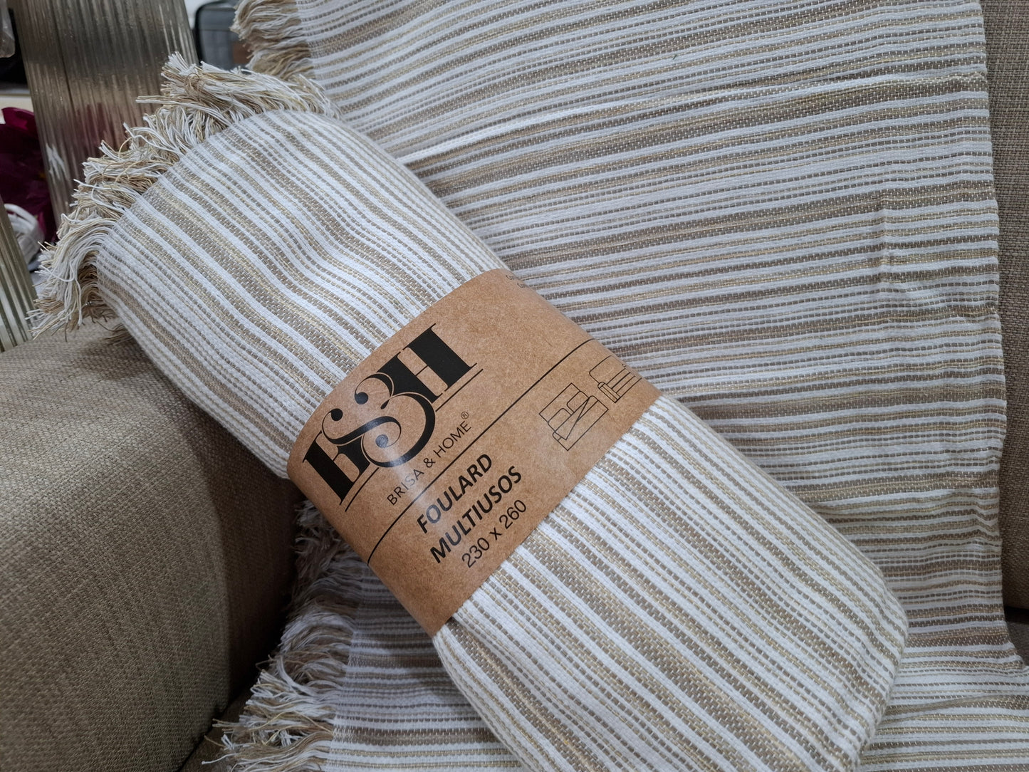 Summer Stripe Multiuse Throw - Natural