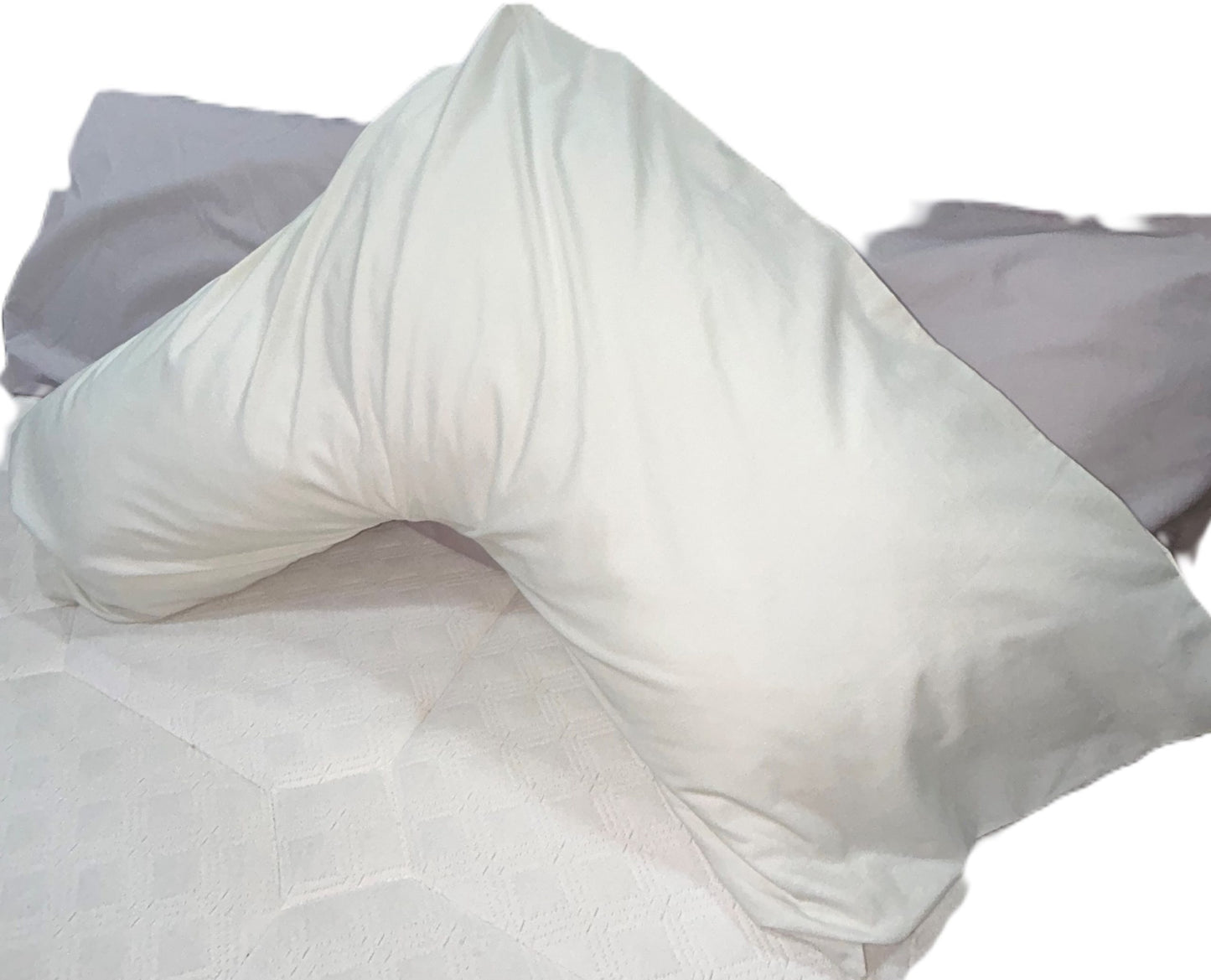 V Shaped Pillowcase, 200 Thread Count Percale, Ivory