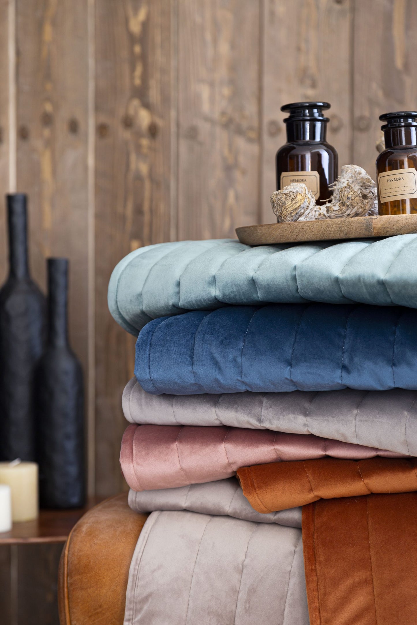 Luxury Velvet Filled Cushions & Matching Runners, Assorted Colours