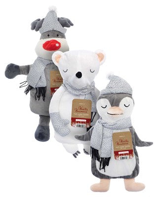 Winter Friends Hot Water Bottle- Assorted Designs-Special Xmas Offer