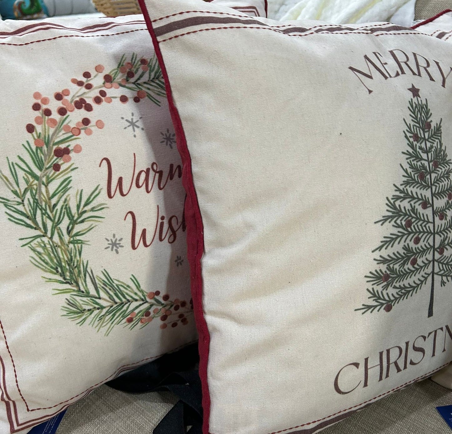 Merry Christmas Tree Christmas Cushion