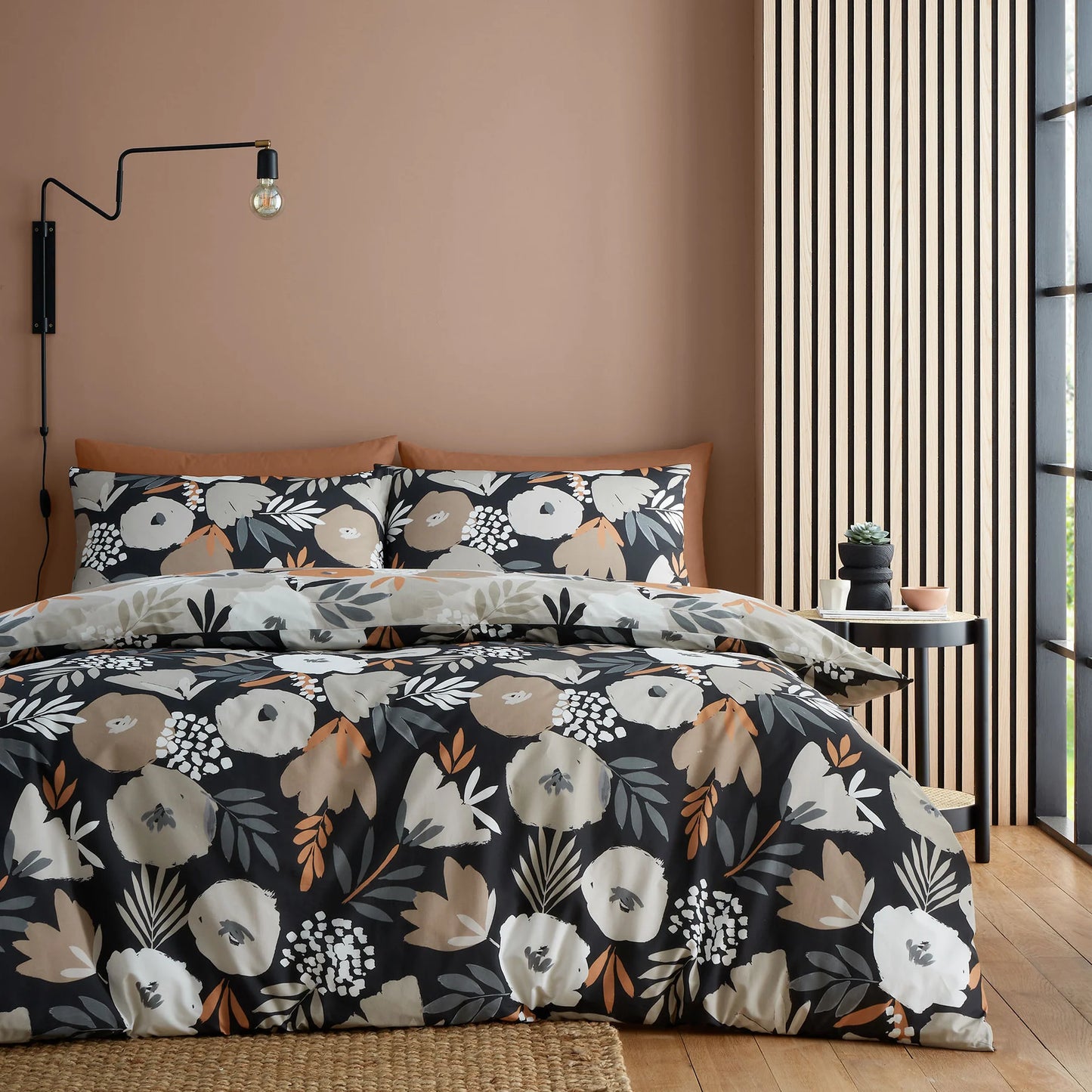 Jasmina Reversible Duvet Set - Black on line exclusive offer