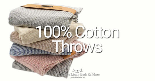 Cotton Throws - 100% Cotton Throws in Five Shades, Perfect for the Bed or Sofa