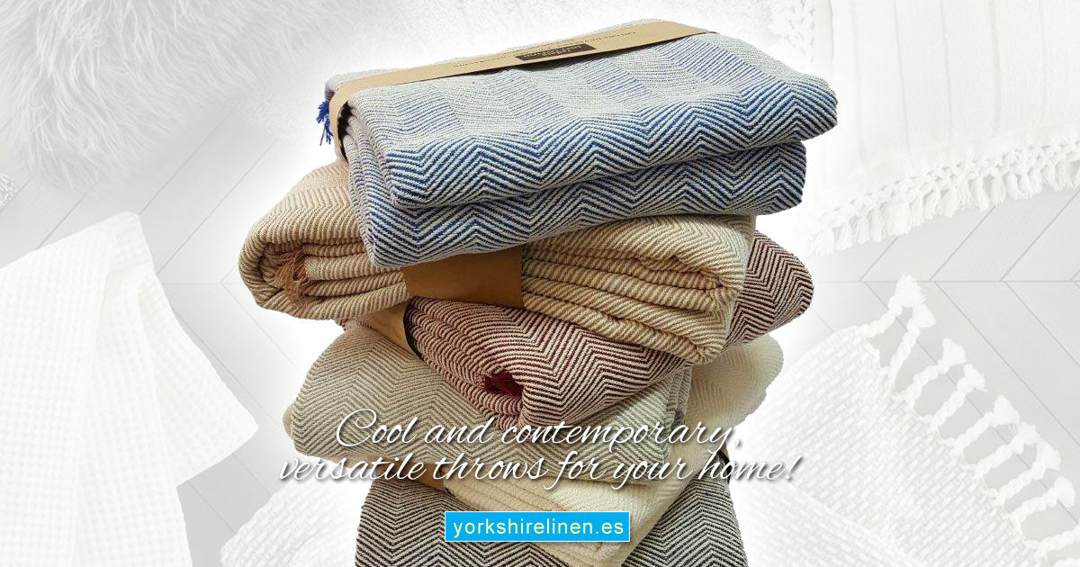 Throw Collection Cotton Throws - NEW for Spring/Summer 2017. Yorkshire Linen ...