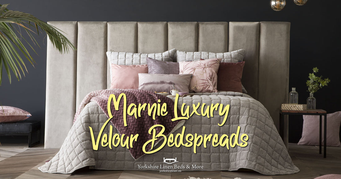 Marnie Luxury Velour Bedspreads Yorkshire Linen Beds & More OG01