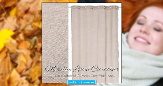 Metallic Linen Curtains - Yorkshire Linen Warehouse, Mijas Marbella
