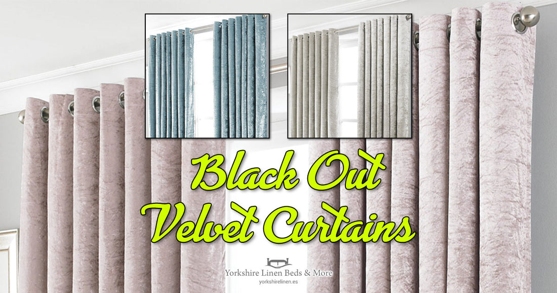 Promo Velvet Black Out Curtains - Yorkshire Linen Beds & More OG01