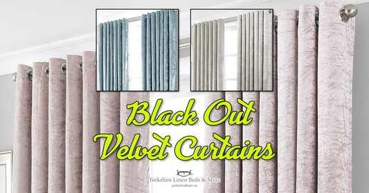 Promo Velvet Black Out Curtains - Yorkshire Linen Beds & More OG01