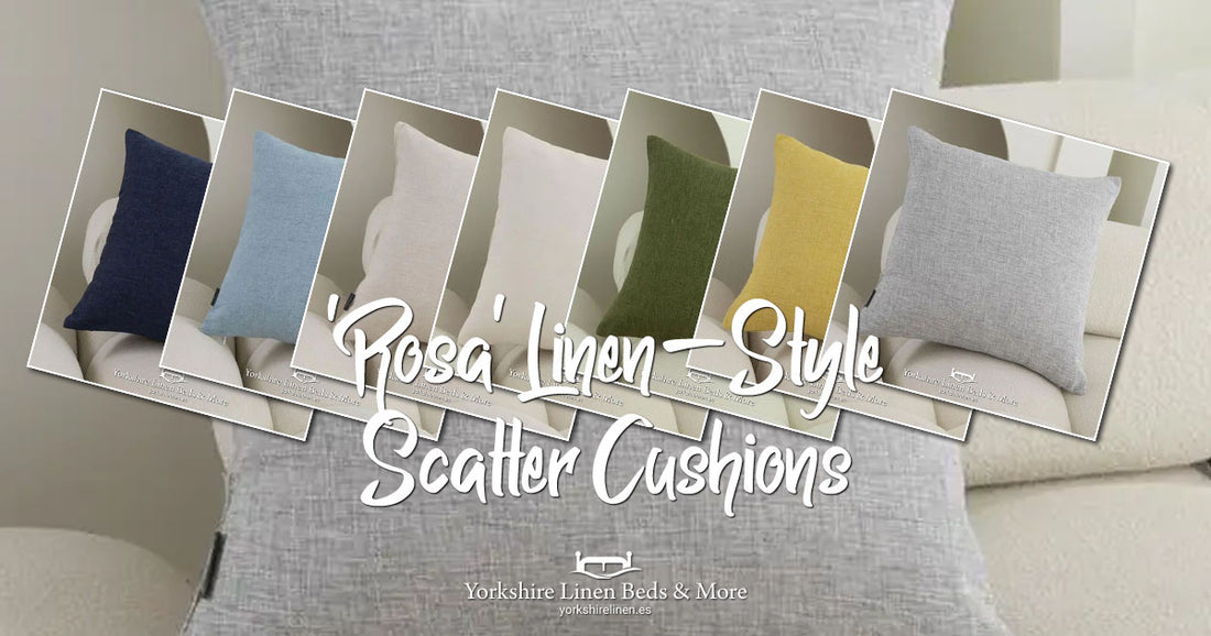 Scatter Cushions, New for 2024 - Rosa Linen-Style Cushions in Seven Spring Shades