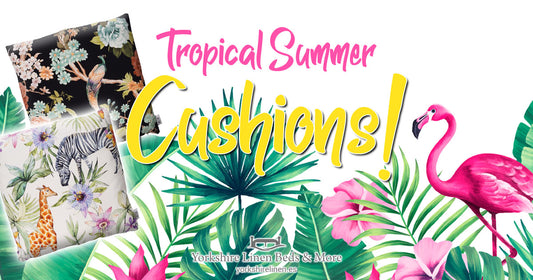 Tropical Summer Cushions - Tropical, Exotic Cushion Style - Yorkshire Linen Beds & More OG01