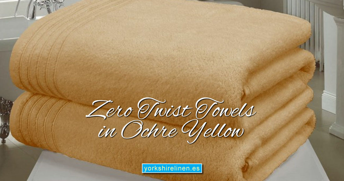 Zero Twist Towels in Beautiful Ochre Yellow - Yorkshire Linen Warehouse Mijas Prestige Marbella