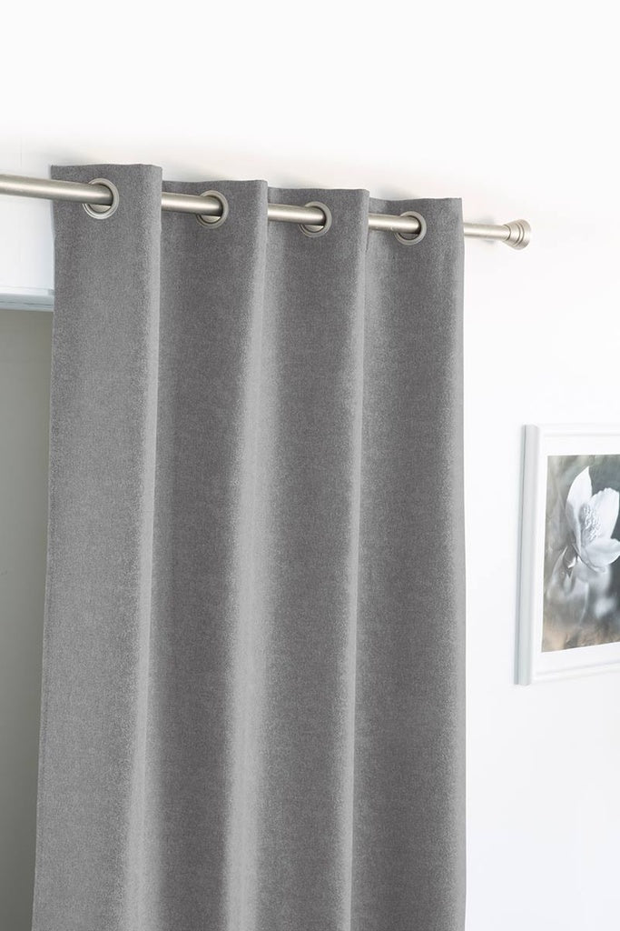 Arisa Ring Top Blackout Curtain, Grey