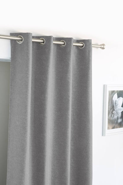 Arisa Ring Top Blackout Curtain, Grey
