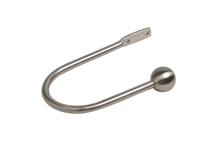 Metal Hold Back Pair Satin Silver, Ball End