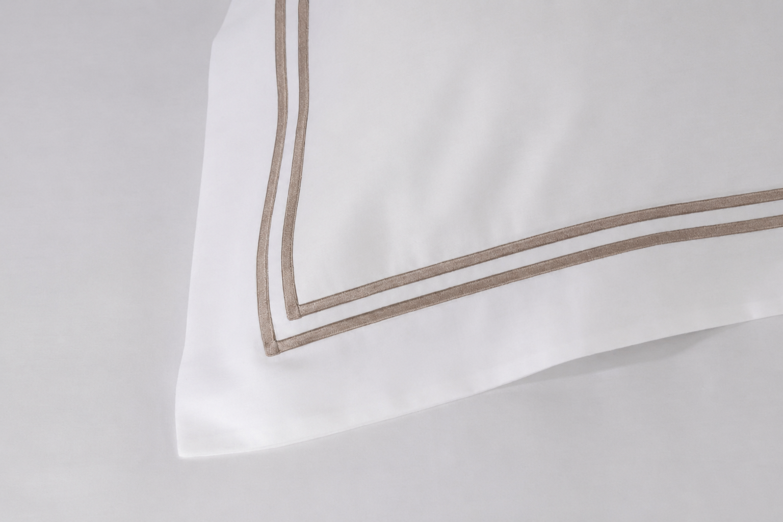 Opulence 300 TC Sateen Cotton Double Row Cord Duvet Sets with TAUPE