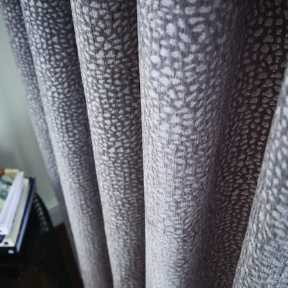 Eros Luxury Chenille Jacquard Eyelet Curtains, Champagne