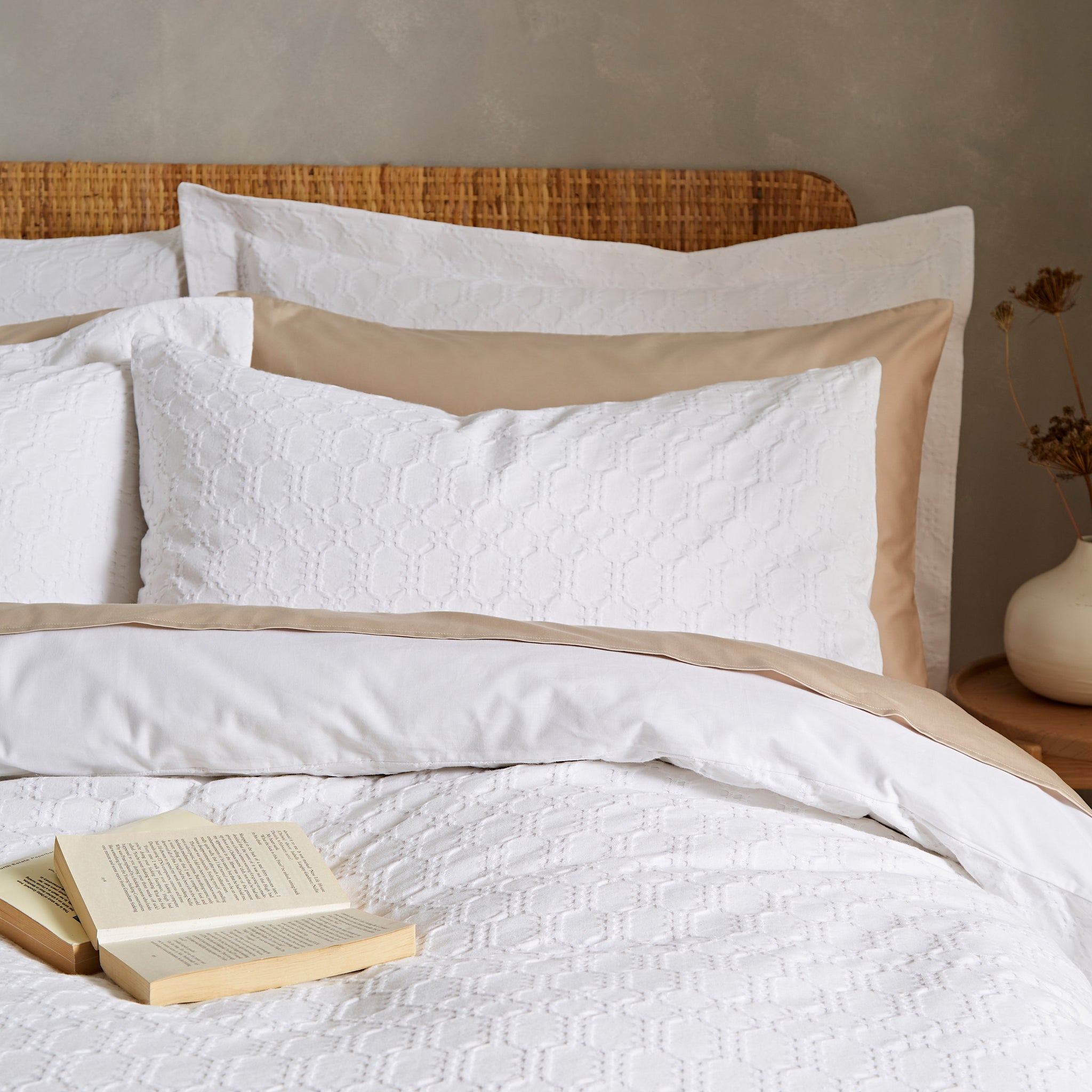 Waffle Circle Cotton Duvet Set