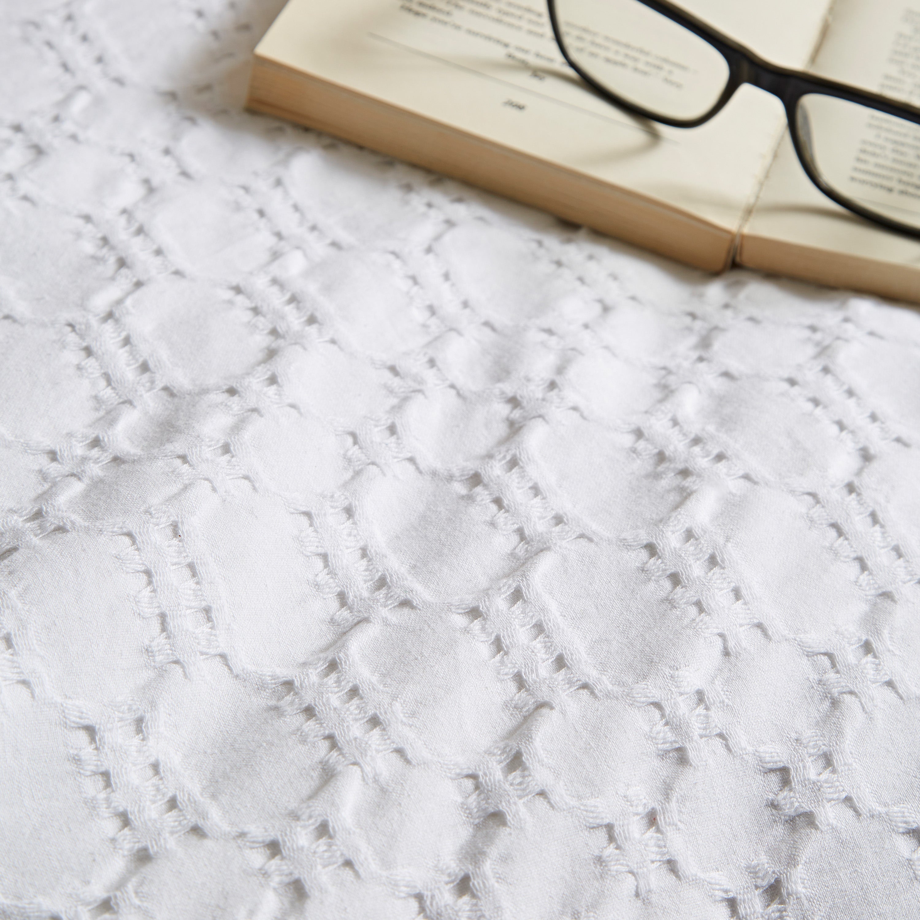 Waffle Circle Cotton Duvet Set