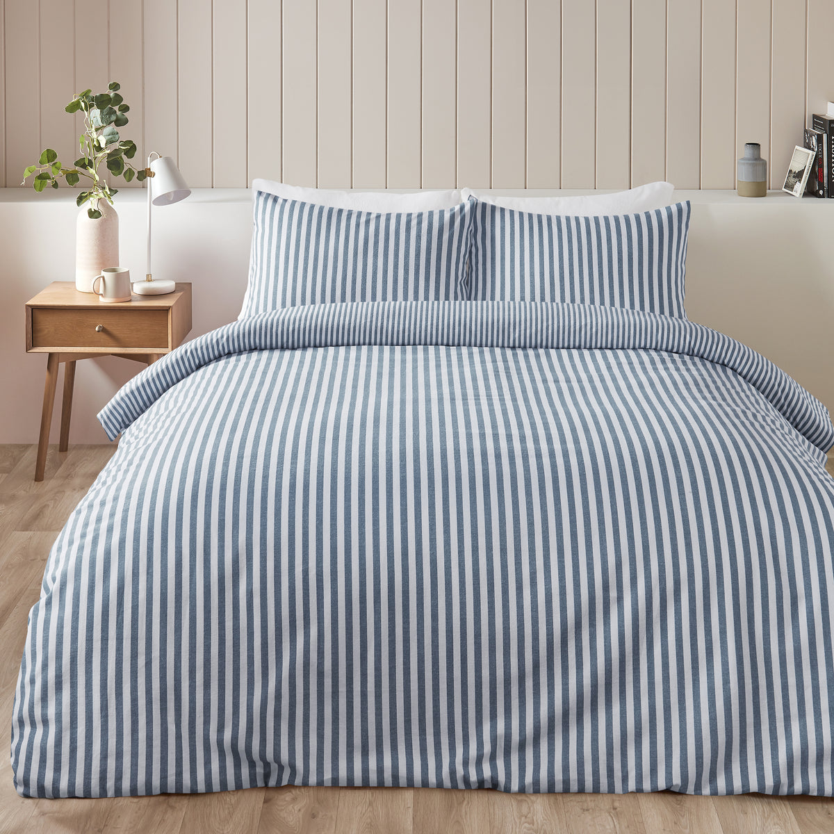Brushed Cotton Stripe Duvet Set - Blue PRE-ORDER ARRIVING SOON !