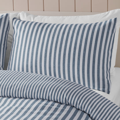 Brushed Cotton Stripe Duvet Set - Blue PRE-ORDER ARRIVING SOON !