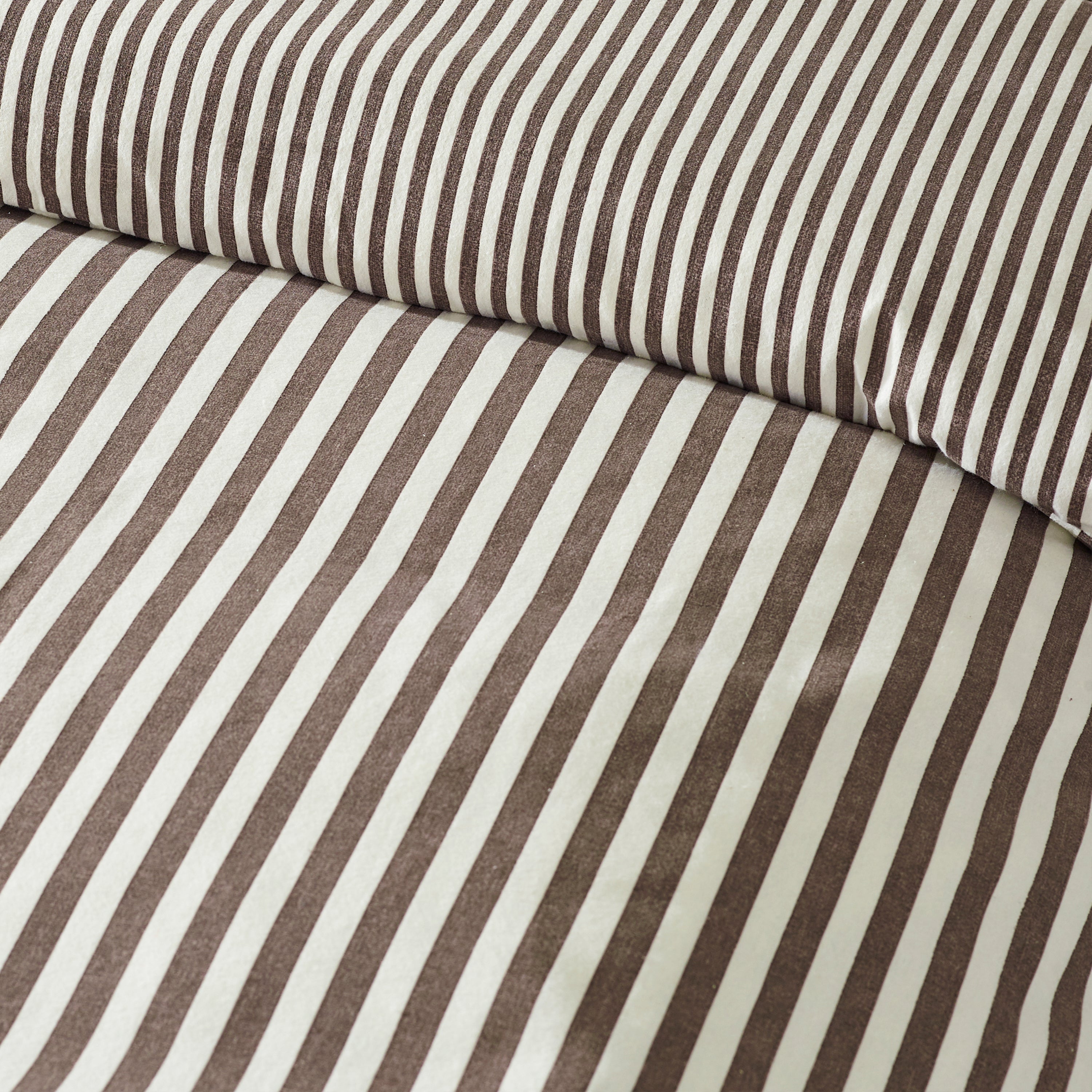 Brushed Cotton Stripe Duvet Set - Chocolate PRE-ORDER ARRIVING SOON!