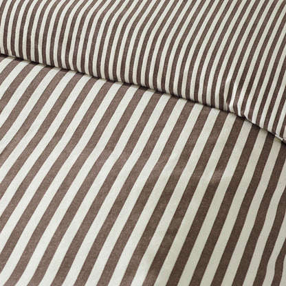 Brushed Cotton Stripe Duvet Set - Chocolate PRE-ORDER ARRIVING SOON!