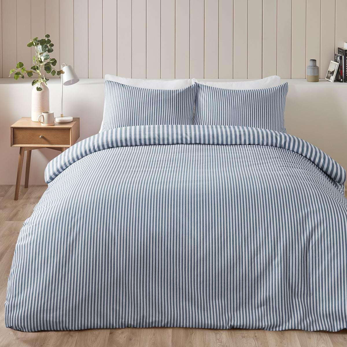 Brushed Cotton Stripe Duvet Set - Blue PRE-ORDER ARRIVING SOON !